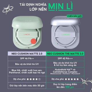 [MỚI] Phấn Nước Trang Điểm Mịn Lì LANEIGE NEO CUSHION THE MATTE 15G