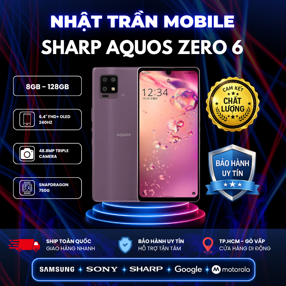 Điện Thoại Sharp Zero 6 (8GB -128GB) Nhật 2 Sim Snapdragon 750G, Gaming ...