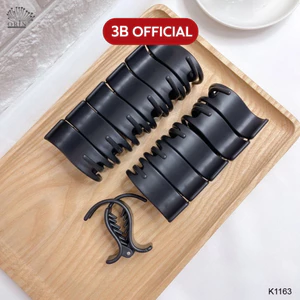 Set 12 kẹp 3 răng đen nhám Yuuki giữ tóc xoăn tiện lợi