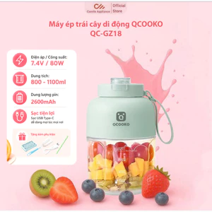 Máy xay sinh tốQcooker chính hãng, màn hình Led hiển thị chính xác, PP chịu nhiệt boro, 18 lưỡi dao, kèm nắp uống