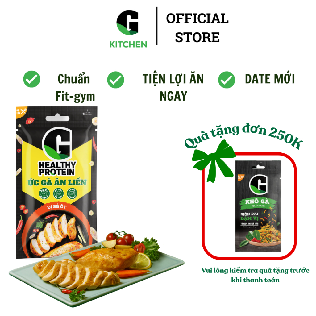 Ức gà ăn liền G Kitchen 100g [Giao HCM]