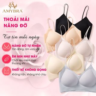 Áo Ngực Nữ Không Gọng Không Lộ Viền – Áo Lót Nữ Su Mỏng Nhẹ Nâng Tự Nhiên Thoáng Mát AMYBRA A01