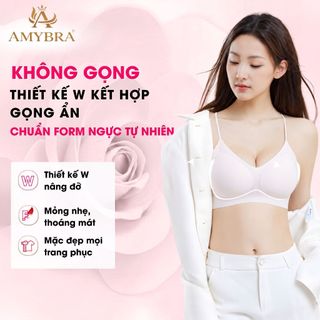 Áo Ngực Nữ Không Gọng Không Lộ Viền – Áo Lót Nữ Su Mỏng Nhẹ Nâng Tự Nhiên Thoáng Mát AMYBRA A01