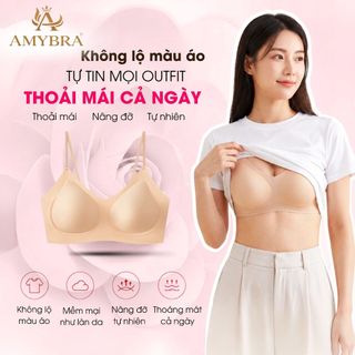Áo Ngực Nữ Không Gọng Không Lộ Viền – Áo Lót Nữ Su Mỏng Nhẹ Nâng Tự Nhiên Thoáng Mát AMYBRA A01