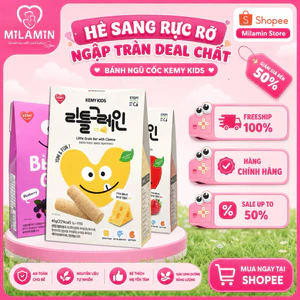 Bánh Ngũ Cốc Ăn Dặm KEMY KIDS, Bữa Phụ Thơm Ngon, Dinh Dưỡng Cho Bé