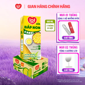 Sữa bắp non canxi LOF thùng 24 hộp x 180ml
