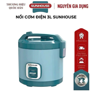 NỒI CƠM ĐIỆN 3L SUNHOUSE SHD8300, Lòng nồi 5 lớp dày 1.5mm, Chống dính FLEAD 2 lớp bền bỉ, Nắp nồi 2 lớp,