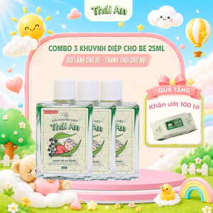 Combo 3 Dầu Khuynh Diệp Thái An Cho Bé Hương Phấn/Hương Hoa - Tặng 1 Gói Khăn Ướt