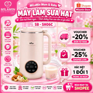 Máy Làm Sữa Hạt 0,6L BEAR Máy Xay Làm Sữa Hạt, Máy Xay Hạt Máy Xay Sinh Tố Mini Nấu Cháo Máy Xay Hạt Làm Sữa SB-SH06C