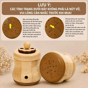 [Tặng 10 ngải Đồng Nhân Đường+Dụng cụ vệ sinh] Bình Cứu Ngải Hồ Lô Đá Bian–Dụng Cụ Cứu Ngải, Cạo Gió, Massage Mặt & Body