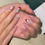 Móng tay giả form nhọn dài, nailbox mắt mèo hồng đỏ vẽ đầu móng đính nơ TẶNG KEO DÁN LEUBOX