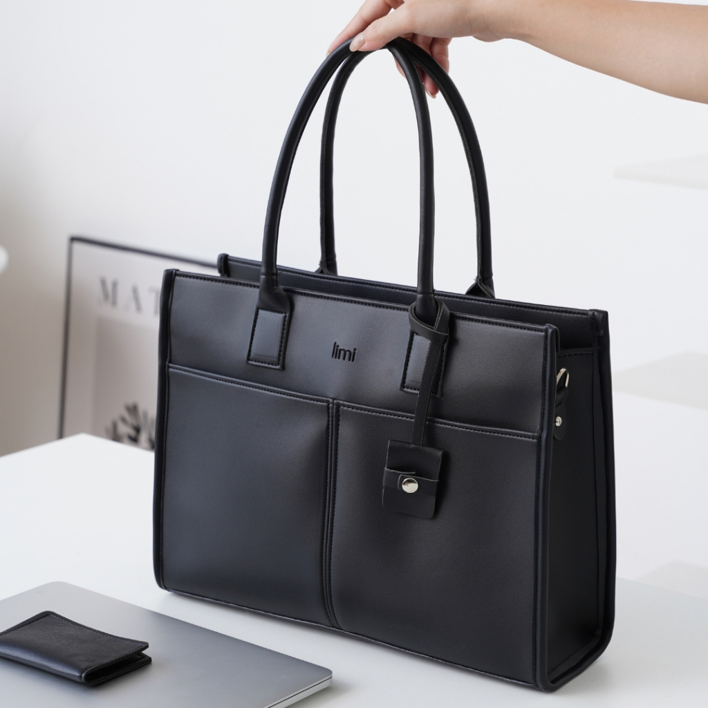 Túi Công Sở LIMI (7 màu) Ngăn Laptop Riêng Tote Da Nữ Đựng Lap 15 inch đi làm đi dạy (LILY) | BigBuy360 - bigbuy360.vn