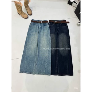 Quần Jeans Nữ Dáng Suông Dài 100cm Chất Mềm Đủ Màu Tặng Kèm Đai #3376