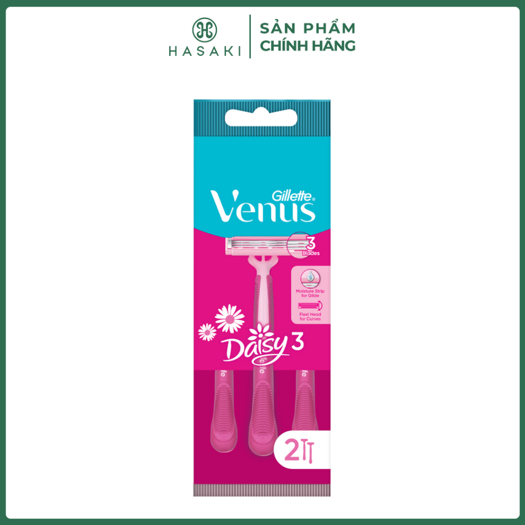 Dao Cạo Nữ Gillette Simply Venus Basic 3 Lưỡi (Vỉ 2 Cây)
