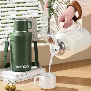 Bình Giữ Nhiệt 1500ml INOX SUS316 - Giữ Nhiệt 24 Giờ, Có Tay Cầm, Dây Đeo, Nắp Làm Cốc