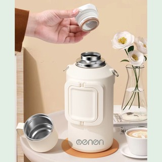 Bình Giữ Nhiệt 1500ml INOX SUS316 - Giữ Nhiệt 24 Giờ, Có Tay Cầm, Dây Đeo, Nắp Làm Cốc