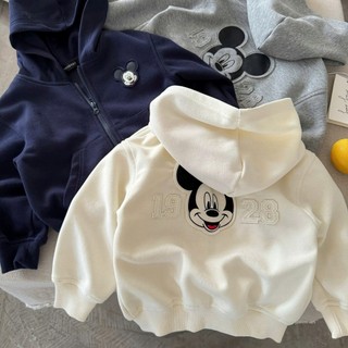 Áo Khoác Chống Nắng Mickey Cho Bé Có Mũ Khóa Kéo Mỏng Nhẹ Thoáng Mát Bé Trai Bé Gái 8-40kg