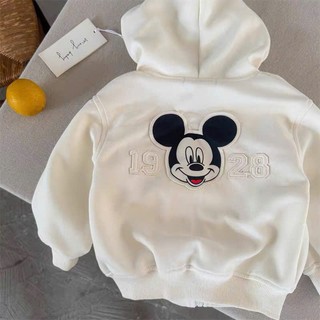 Áo Khoác Chống Nắng Mickey Cho Bé Có Mũ Khóa Kéo Mỏng Nhẹ Thoáng Mát Bé Trai Bé Gái 8-40kg