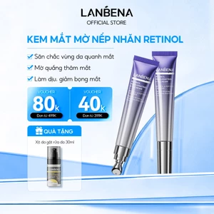 LANBENA Kem Mắt Retinol (15ml)- Đầu Massage Lạnh Giúp Giảm Nếp Nhăn, Mờ Quầng Thâm Mắt,Dưỡng ẩm Trắng Da, Hạn Chế Lão