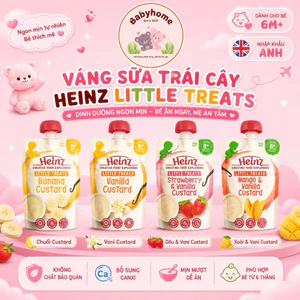 Váng Sữa / Trái Cây Nghiền Heinz Úc Cho Bé Ăn Dặm 6-8m+ Túi 120g