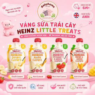 [date 2027]Váng Sữa / Trái Cây Nghiền Heinz Úc Cho Bé Ăn Dặm 6-8m+ Túi 120g