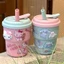 Bình Nước Nhựa PP 450ml Kèm Charm Sticker Hello Kitty Cinnamoroll Cốc Uống Nước Dễ Thương MUN STORE COCCI27
