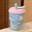 Bình Nước Nhựa PP 450ml Kèm Charm Sticker Hello Kitty Cinnamoroll Cốc Uống Nước Dễ Thương MUN STORE COCCI27