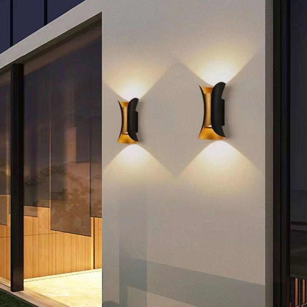 Đèn LED Gắn Tường Hắt 2 Đầu Chống Nước IP65| Đèn Hắt Tường Trụ 2 Đầu Ánh Sáng Vàng BH 2 Năm