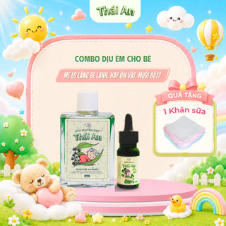 Combo Dầu Khuynh Diệp Thái An và Dầu mù u Thái An - (1 Khuynh diệp 25ml + 1 Mù u + 1 Khăn sữa)