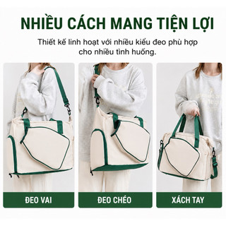 Túi Vợt Tennis ,Túi Vợt Pickleball Dung Tích Lớn ,Ngăn Giày Có Thể Điều Chỉnh