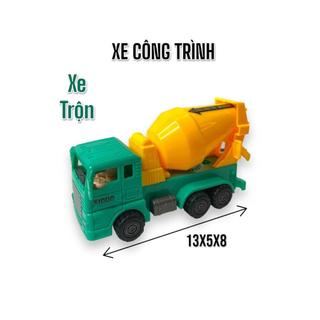 Set 4 chiếc xe công trình đồ chơi,xe bồn,xe cẩu,xe trộn,xe ben cho bé Toy xe  công thành