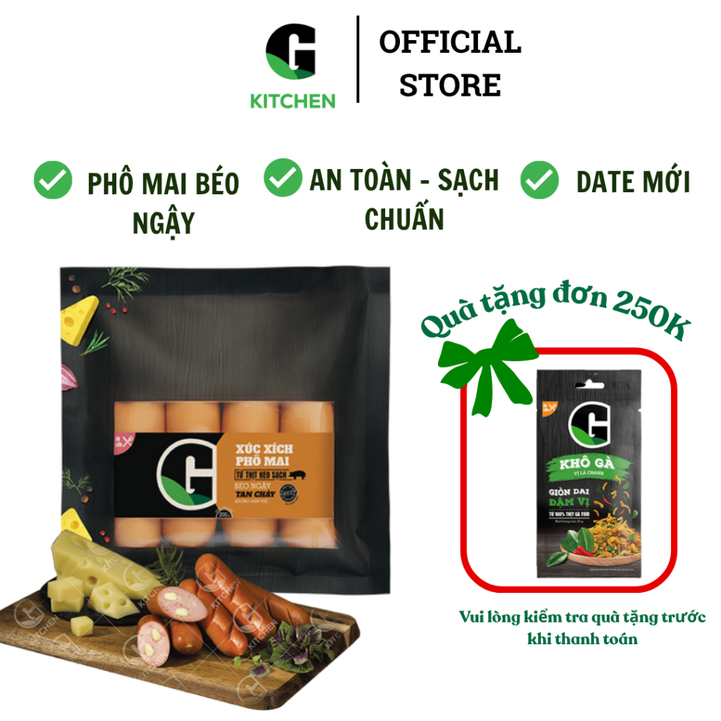 Xúc xích phô mai G Kitchen 200g [Giao HCM]