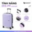 Vali Du Lịch Bamozo IRIS Size 20/24/28 Nhựa PP Cao Cấp Siêu Nhẹ, Siêu Bền_IRIS