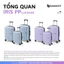 Vali Du Lịch Bamozo IRIS Size 20/24/28 Nhựa PP Cao Cấp Siêu Nhẹ, Siêu Bền_IRIS
