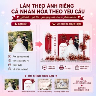 Standee Đám Cưới – Mô Hình Mica 3D Trang Trí, In Ảnh Theo Yêu Cầu, Quà Cưới Decor (Tặng Hộp+ Túi)