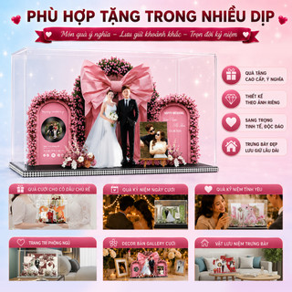Standee Đám Cưới – Mô Hình Mica 3D Trang Trí, In Ảnh Theo Yêu Cầu, Quà Cưới Decor (Tặng Hộp+ Túi)