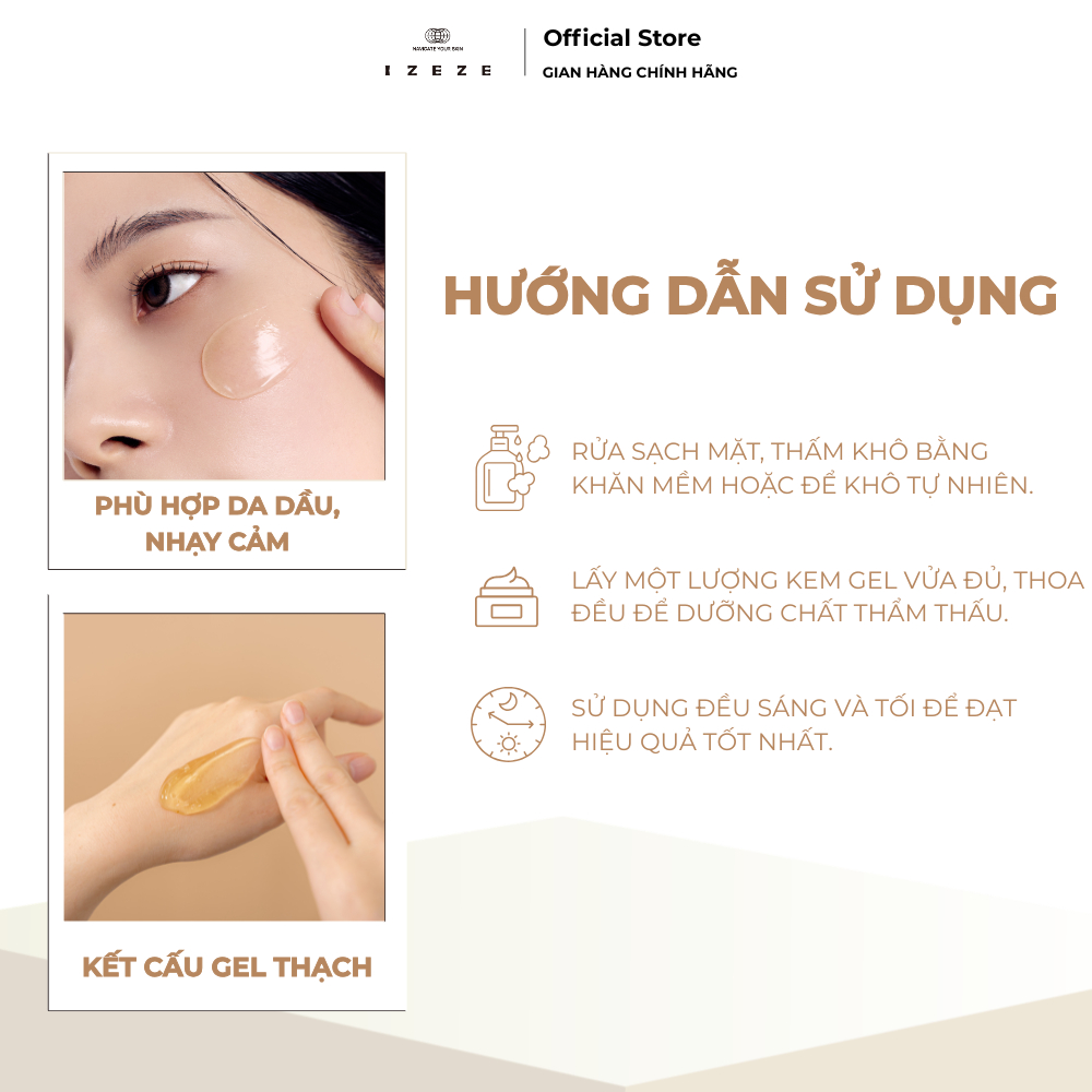 SET 3 GÓI SAMPLE | Kem Dưỡng Ẩm IZEZE BLACK Cumin NDA Pudding Gel Hỗ Trợ Cải Thiện Độ Ẩm Và Căng Bóng Da 2ml