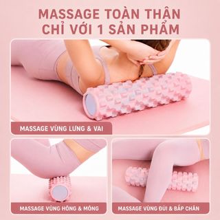 Con lăn massage foam roller EVA tập Yoga Gym Pilates giúp thư giãn cơ DC006 VIOTA FIT