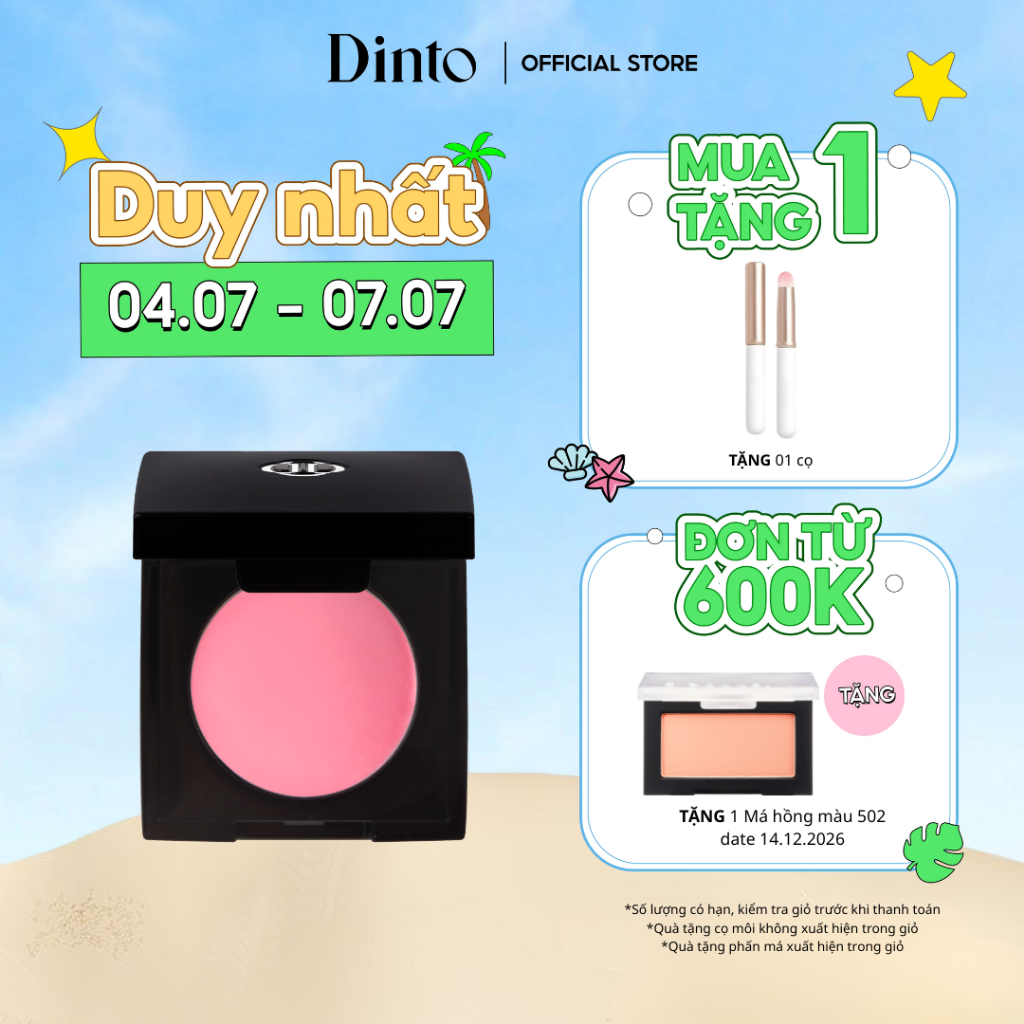 Má hồng kem căng bóng thuần chay Be My Wendy Marshmallow & Melting Blusher