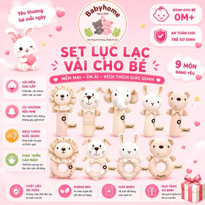 Đồ chơi lục lạc thú nhồi bông Gbee chính hãng, lục lạc cầm tay cao cấp giúp bé phát triển giác quan