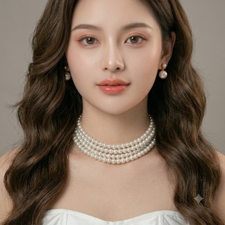 [ DAISYN ] N512 choker dây chuyền mang áo dài, dây chuyền cưới , dây chuyền hạt trai hạt Ngọc sát cổ xinh xắn cho nữ