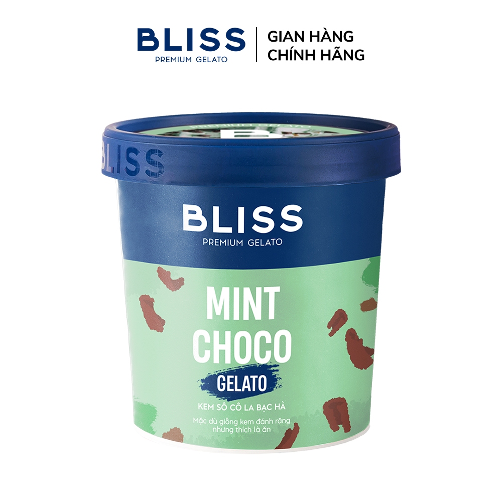 [Hỏa tốc HN/HCM] Kem BLISS vị Sô Cô La Bạc Hà (Mint Choco Gelato) hộp 473ml