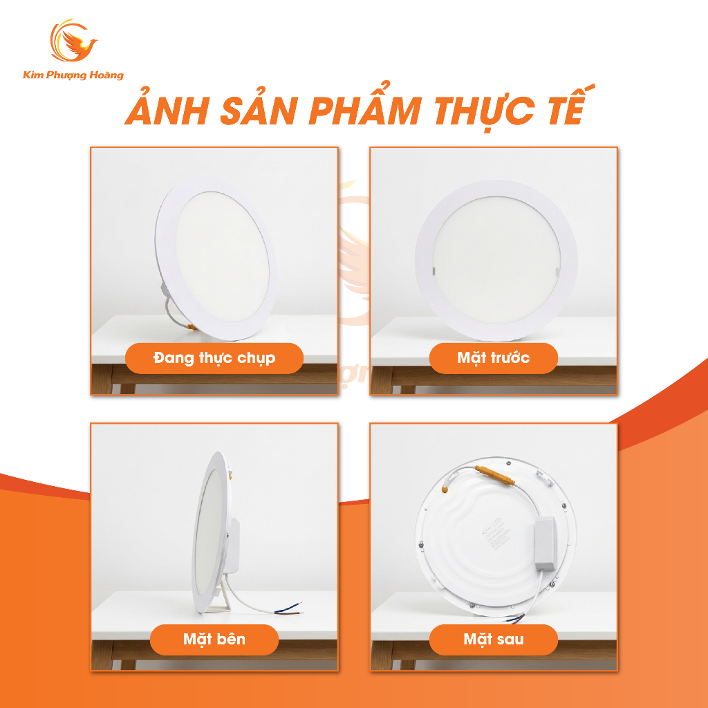 Đèn Âm Trần Siêu Mỏng 12W 18W 24W Ánh Sáng Trắng Nối Điện 220V Tiết Kiệm Điện