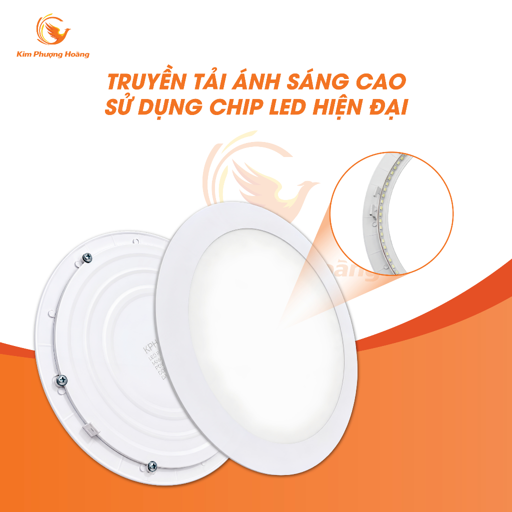 Đèn Âm Trần Siêu Mỏng 12W 18W 24W Ánh Sáng Trắng Nối Điện 220V Tiết Kiệm Điện