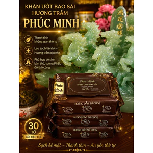 Khăn Ướt Bao Sái Ban Thờ PHÚC MINH - Hương Trầm
