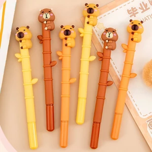 Bút Gel Capybara Leo Cây Ngòi 0.5mm Mực Đen Bút Viết Dễ Thương Học Sinh Văn Phòng MUN STORE BUTCALE06