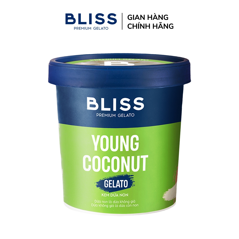 [Hỏa tốc HN/HCM] Kem BLISS vị Dừa Non (Young Coconut Gelato) hộp 473ml