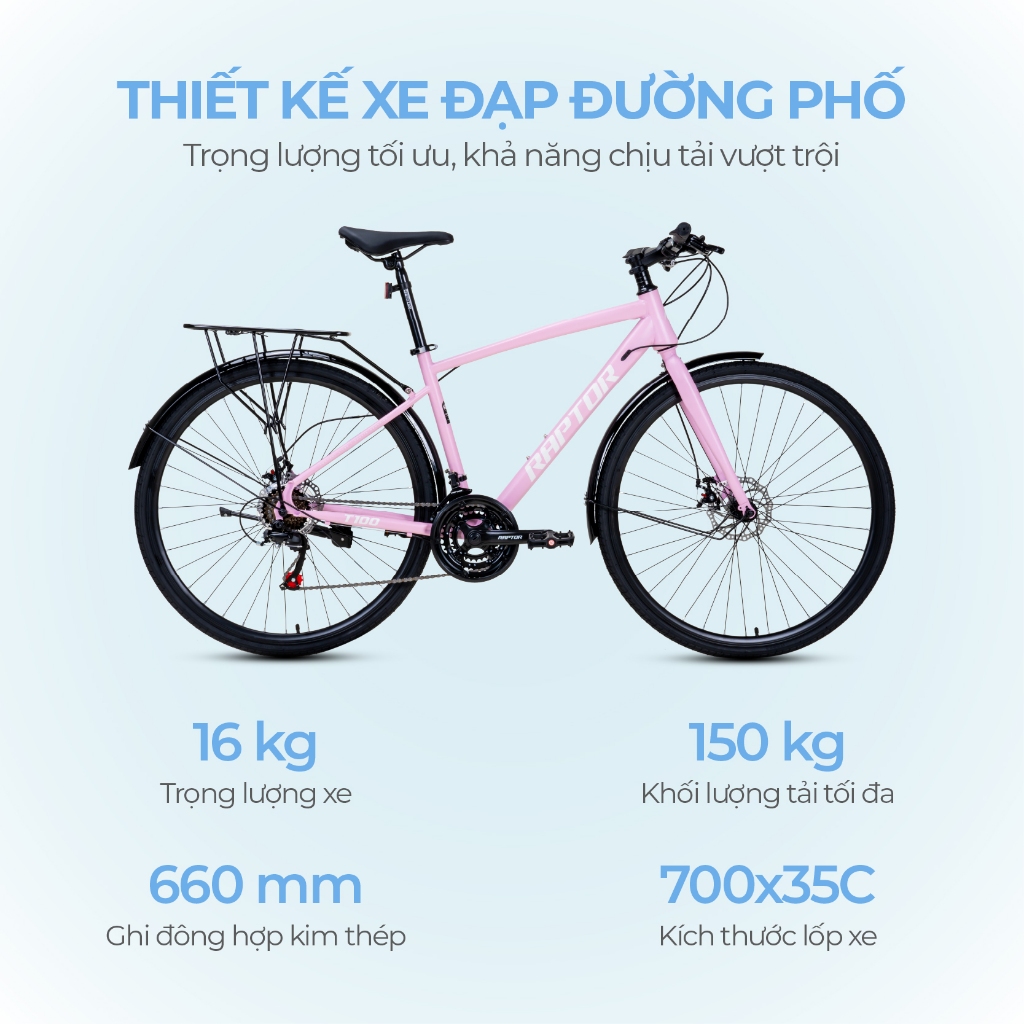 Xe Đạp Đường Phố TOURING RAPTOR T100 - BÁNH 700C | xedapvn | BigBuy360 - bigbuy360.vn