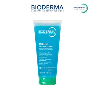 Gel rửa mặt tạo bọt, không chứa xà phòng Bioderma Sebium Gel Moussant - 100ml