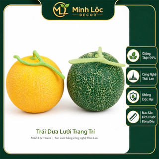 Trái Dưa Lưới trang trí Xanh/ Vàng Trang Trí Cao Cấp | Trái Cây Nhựa foam, Trái Cây trang trí, Trái Cây Mô Hình